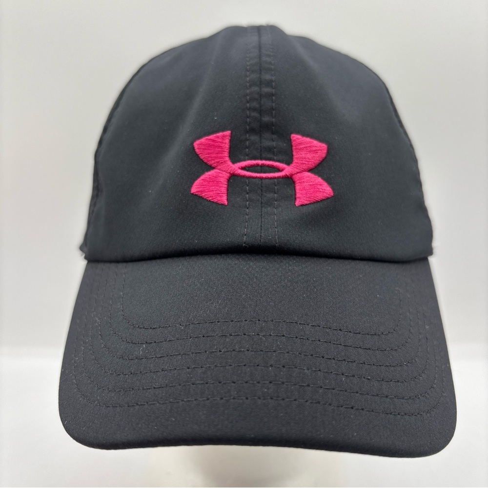 Under Armour Renegade Women's Black/Pink Strapback Heatgear Running Hat OSFM